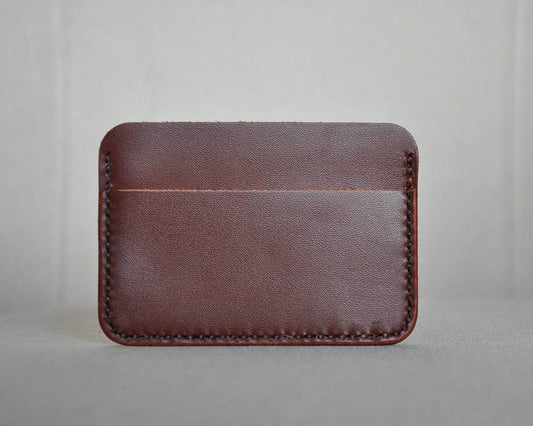 Minimalist Leather Wallet - Dark Brown