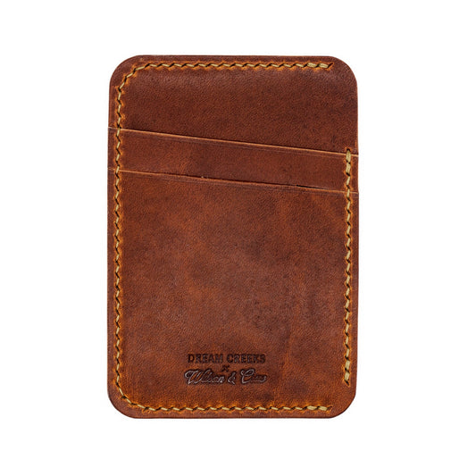 Minimalist Wallet in Tan Veg Tanned Leather