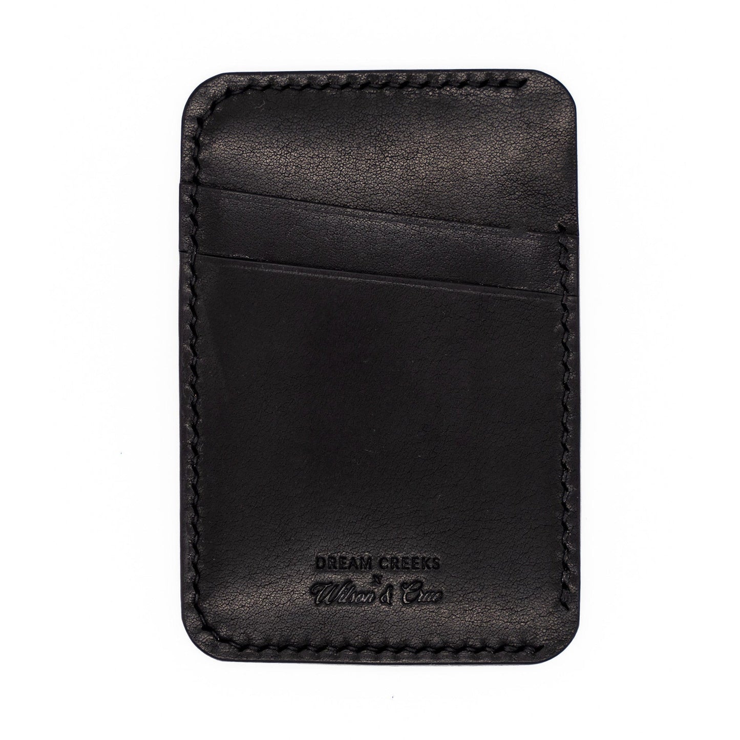 Minimalist Wallet in Black Veg Tanned Leather