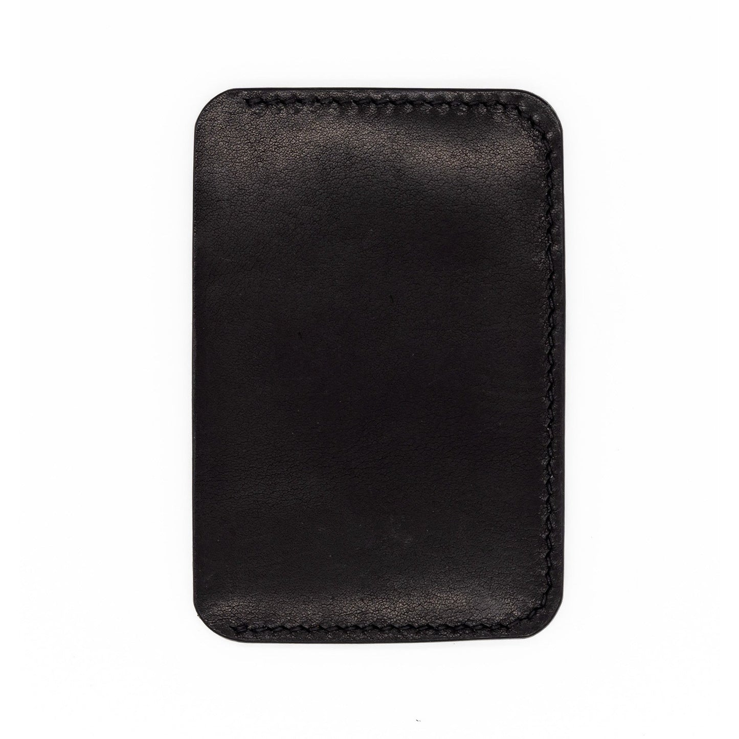 Minimalist Wallet in Black Veg Tanned Leather