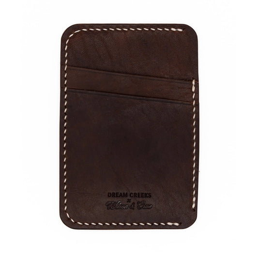 Minimalist Wallet in Brown Nut Derby Leather