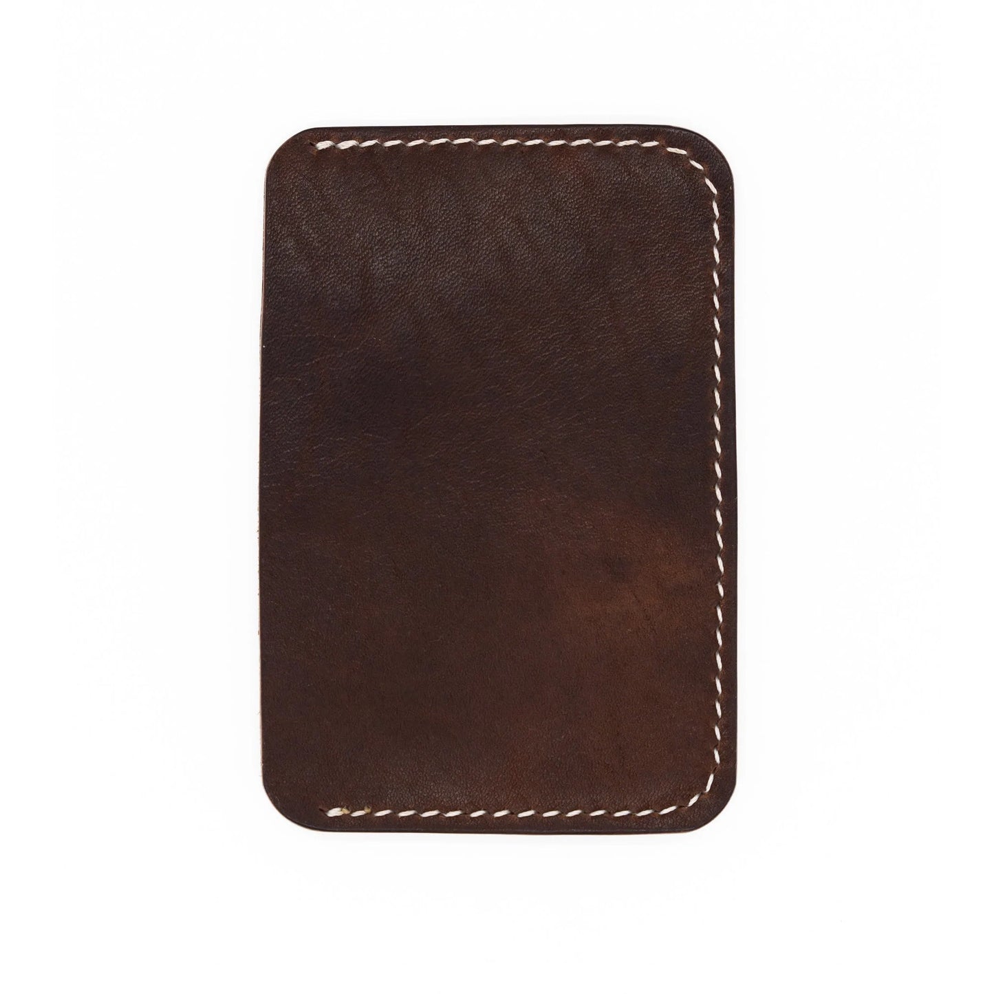 Minimalist Wallet in Brown Nut Derby Leather